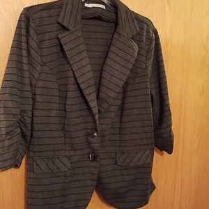 Soft 3/4 sleeve double button blazer